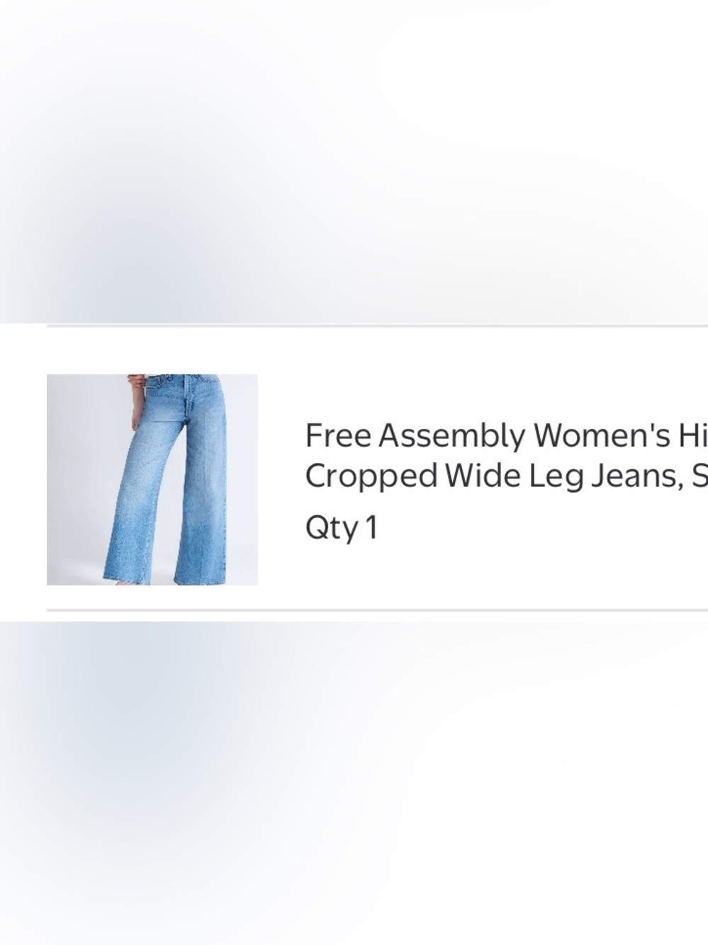 Free Assembly Women's High-Rise Cropped Wide Leg Jeans - Light Blue - Picture 3 of 6